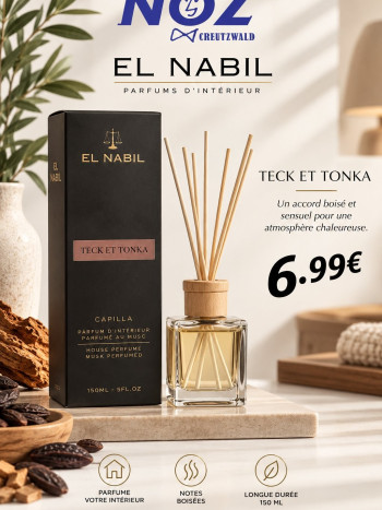 Parfum d'intérieur EL NABIL Teck et Tonka