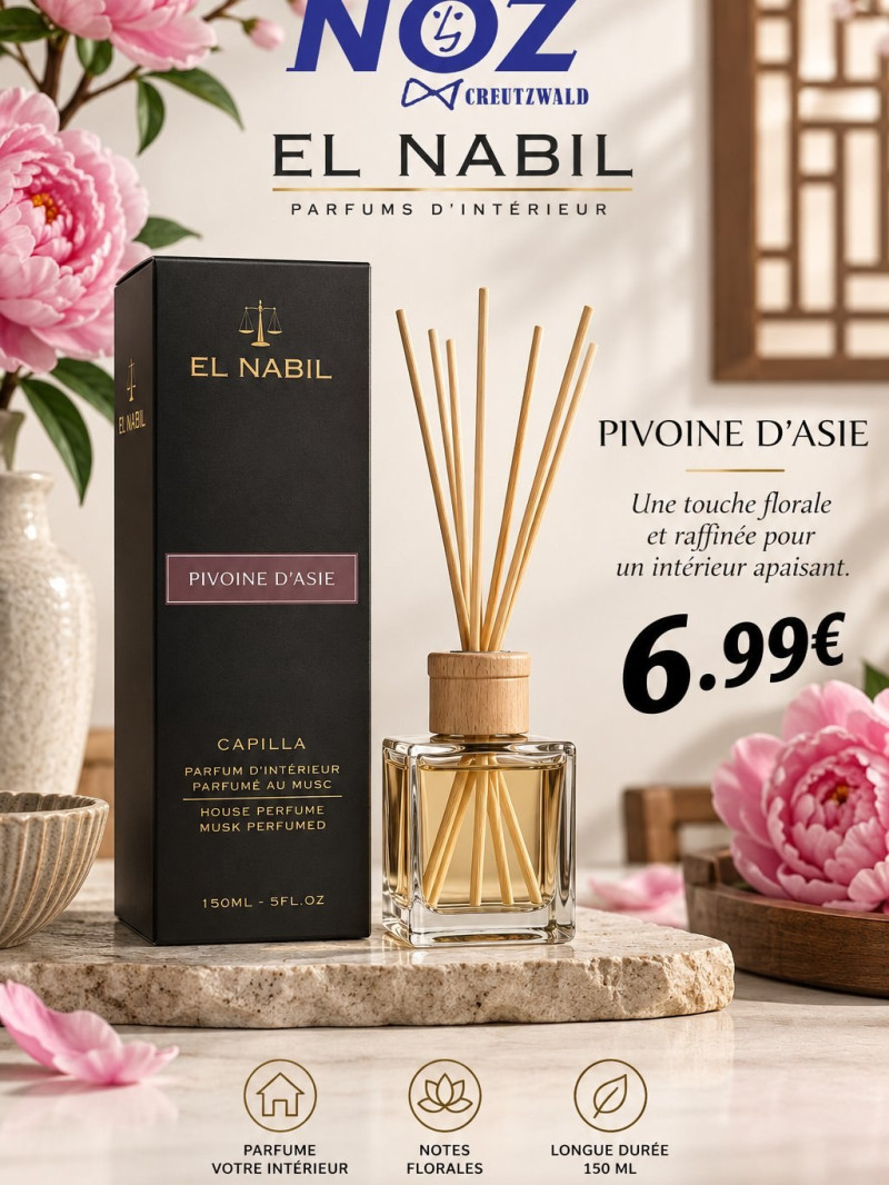 Parfum d'intérieur EL NABIL Pivoine d'Asie