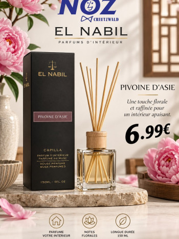 Parfum d'intérieur EL NABIL Pivoine d'Asie