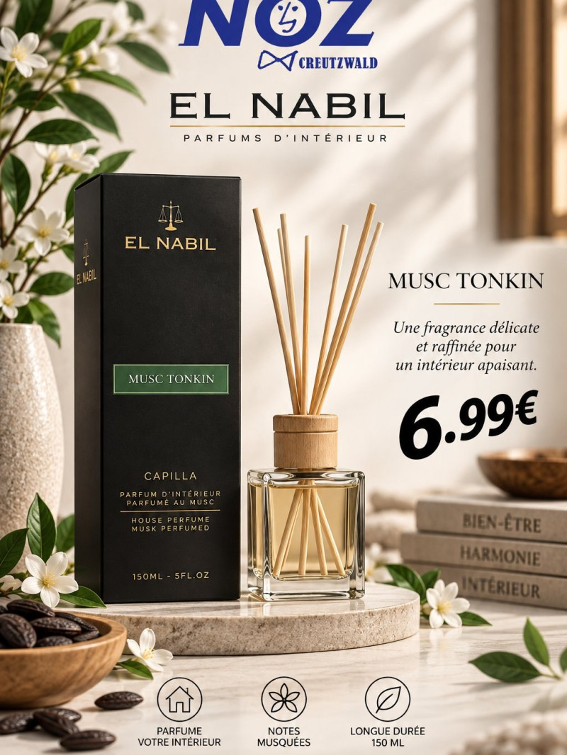 Parfum d'intérieur EL NABIL MUSC TONKIN