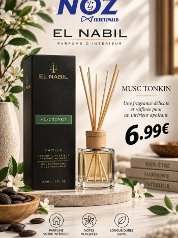 Parfum d'intérieur EL NABIL MUSC TONKIN