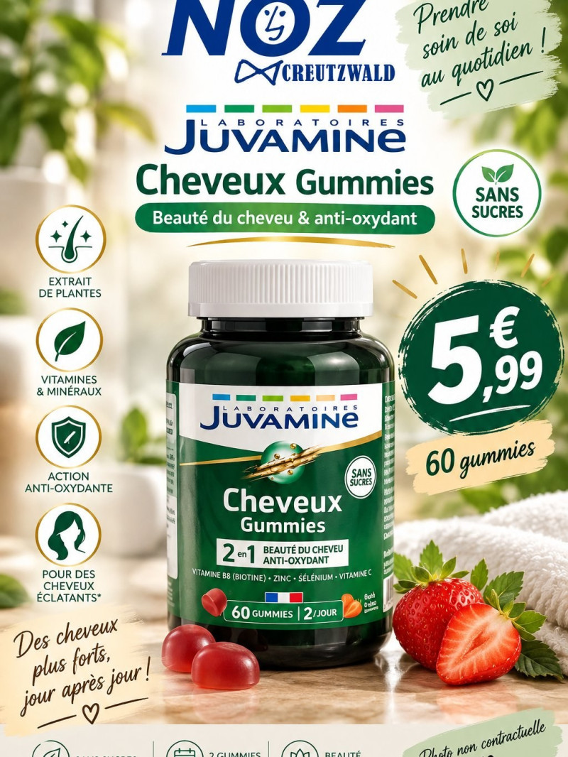 Gummies Juvamine cheveux