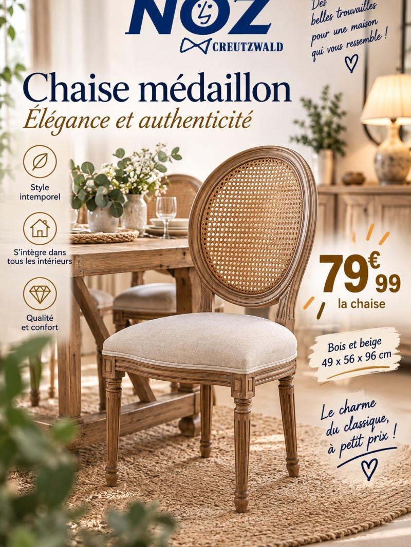 Chaise médaillon