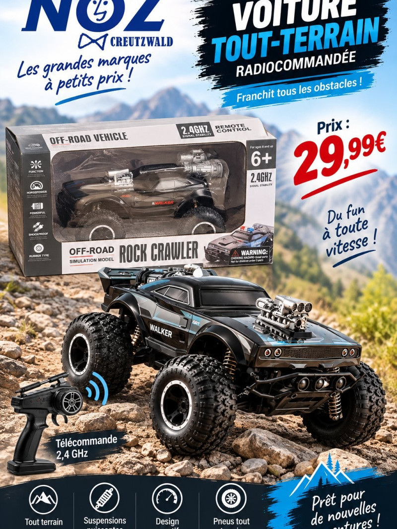 Voiture tout terrain télécommandée