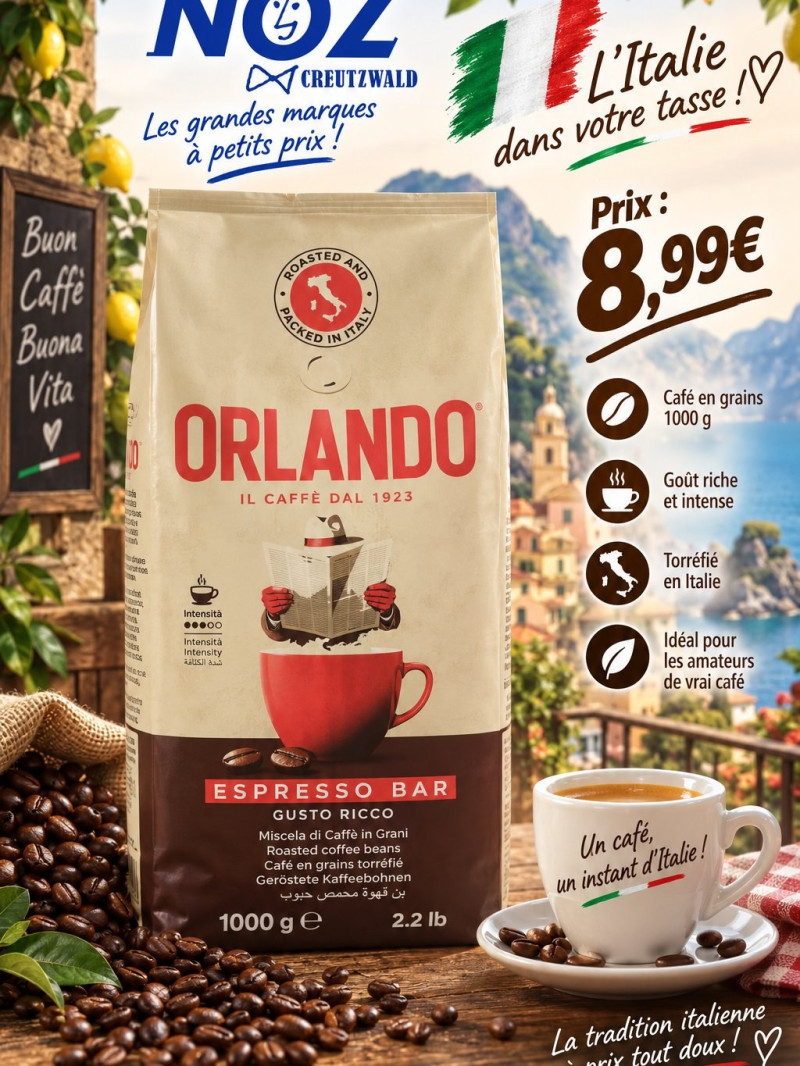paquet de café en grain ORLANDO