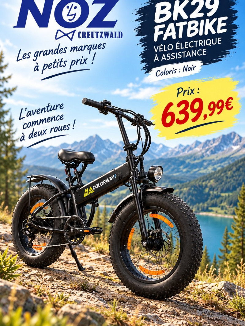 KOOLUX  BK29 FATBIKE A ASSISTANCE ELECTRIQUE NOIR