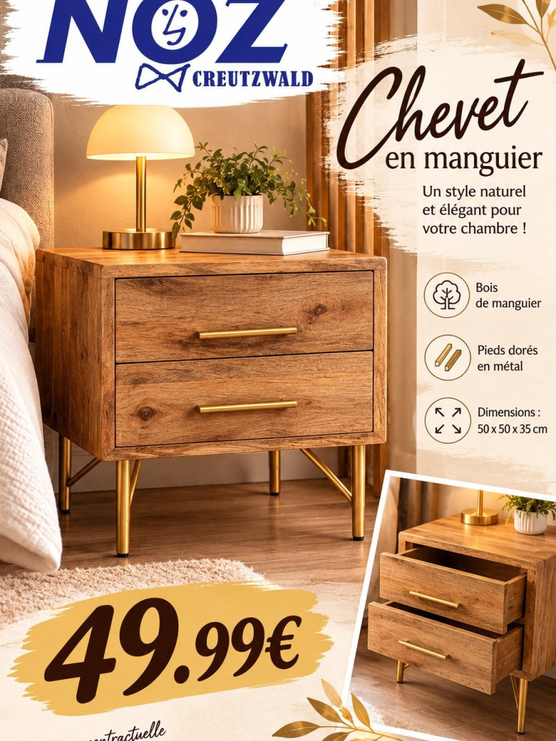 Chevet en manguier