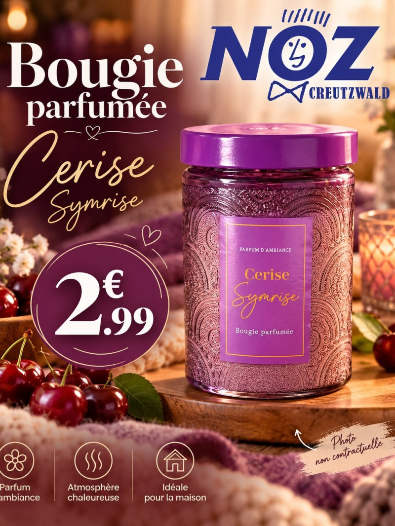 Bougie parfumée cerise