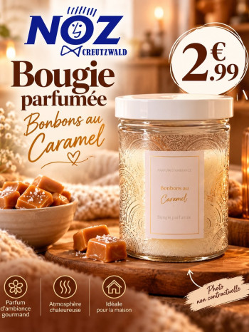 Bougie bonbons au caramel