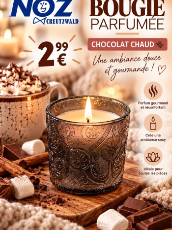 Bougie parfumée chocolat chaud